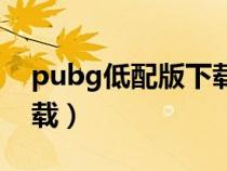 pubg低配版下载安装（pubg低配版怎么下载）