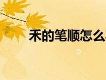 禾的笔顺怎么写（水的笔顺怎么写）