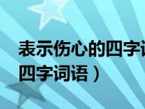 表示伤心的四字词语aabb动词（表示伤心的四字词语）