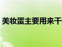 美妆蛋主要用来干什么（美妆蛋是什么东西）