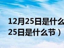 12月25日是什么节日是哪个国家定的（12月25日是什么节）