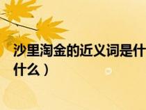 沙里淘金的近义词是什么词语是什么（沙里淘金的近义词是什么）