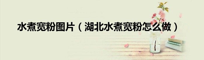 水煮宽粉图片（湖北水煮宽粉怎么做）