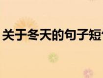 关于冬天的句子短句10字（关于冬天的句子）