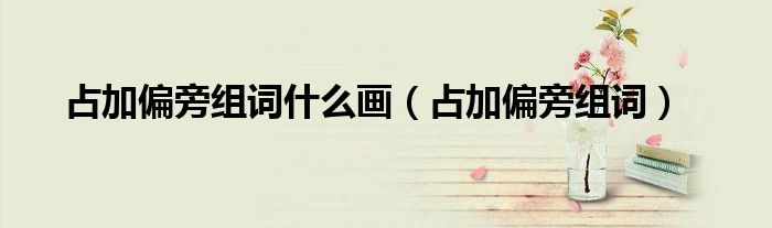 占加偏旁组词什么画（占加偏旁组词）