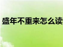 盛年不重来怎么读（盛年不重来全诗及翻译）