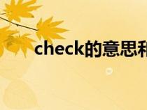 check的意思和音标（check的意思）