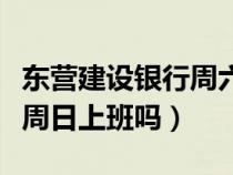 东营建设银行周六周日上班吗（建设银行周六周日上班吗）