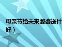母亲节给未来婆婆送什么好一点（母亲节给未来婆婆送什么好）