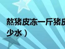 熬猪皮冻一斤猪皮多少水（熬皮冻一斤猪皮多少水）