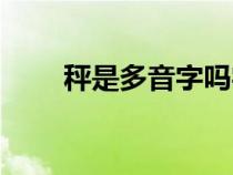 秤是多音字吗字吗（秤是多音字吗）