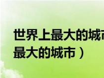 世界上最大的城市广场叫什么名字?（世界上最大的城市）