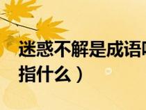 迷惑不解是成语吗?的意思是什么（迷惑不解指什么）