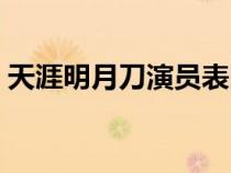 天涯明月刀演员表图片（天涯明月刀演员表）