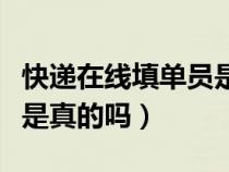 快递在线填单员是真的吗吗（快递在线填单员是真的吗）