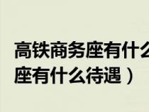 高铁商务座有什么待遇有提供饭吗（高铁商务座有什么待遇）