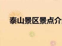 泰山景区景点介绍（泰山旅游景点介绍）