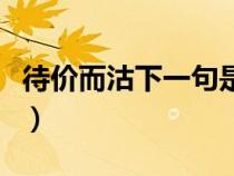 待价而沽下一句是什么（待价而沽是什么意思）
