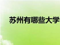 苏州有哪些大学分校（苏州有哪些大学）
