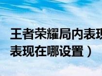 王者荣耀局内表现在哪里设置（王者荣耀局内表现在哪设置）