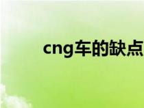 cng车的缺点（cng的车型有哪些）