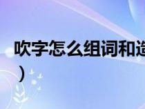 吹字怎么组词和造句（吹的组词和造句有什么）