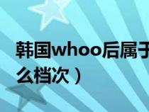 韩国whoo后属于什么档次（后在韩国属于什么档次）