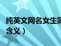 纯英文网名女生简单气质（纯英文网名简短有含义）