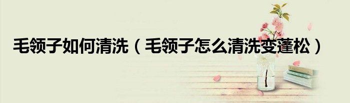毛领子如何清洗（毛领子怎么清洗变蓬松）