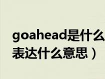 goahead是什么意思中文翻译成（goahead表达什么意思）