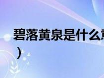 碧落黄泉是什么意思?（碧落黄泉是什么意思）