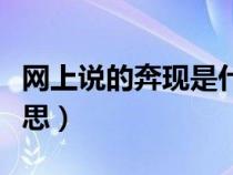 网上说的奔现是什么意思（网友奔现是什么意思）