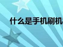 什么是手机刷机模式（什么是手机刷机）