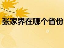 张家界在哪个省份（张家界是哪个省的城市）