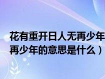 花有重开日人无再少年的意思是什么意思（花有重开日人无再少年的意思是什么）