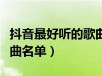 抖音最好听的歌曲名字叫什么（抖音好听的歌曲名单）