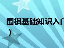 围棋基础知识入门教程（围棋基础知识及入门）