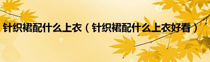 针织裙配什么上衣（针织裙配什么上衣好看）