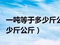 一吨等于多少斤公斤等于多少斤（一吨等于多少斤公斤）