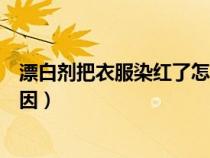 漂白剂把衣服染红了怎么办（漂白剂把衣服漂红了是什么原因）
