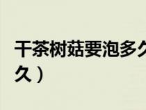 干茶树菇要泡多久可以炒菜（干茶树菇要泡多久）