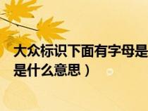 大众标识下面有字母是什么意思图片（大众标识下面有字母是什么意思）