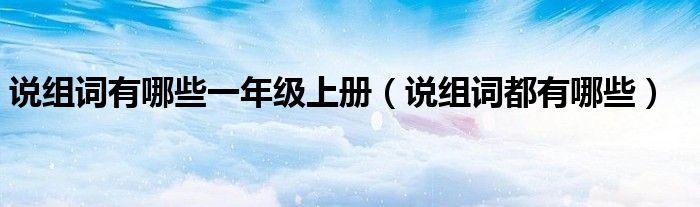 说组词有哪些一年级上册（说组词都有哪些）