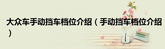 大众车手动挡车档位介绍（手动挡车档位介绍）