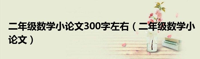 二年级数学小论文300字左右（二年级数学小论文）