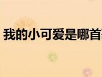 我的小可爱是哪首歌（《我的小可爱》原唱）