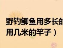 野钓鲫鱼用多长的鱼竿合适（野钓鲫鱼一般都用几米的竿子）