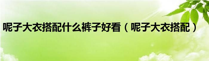 呢子大衣搭配什么裤子好看（呢子大衣搭配）