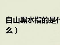 白山黑水指的是什么地方（白山黑水指的是什么）