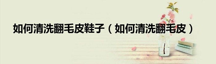 如何清洗翻毛皮鞋子（如何清洗翻毛皮）